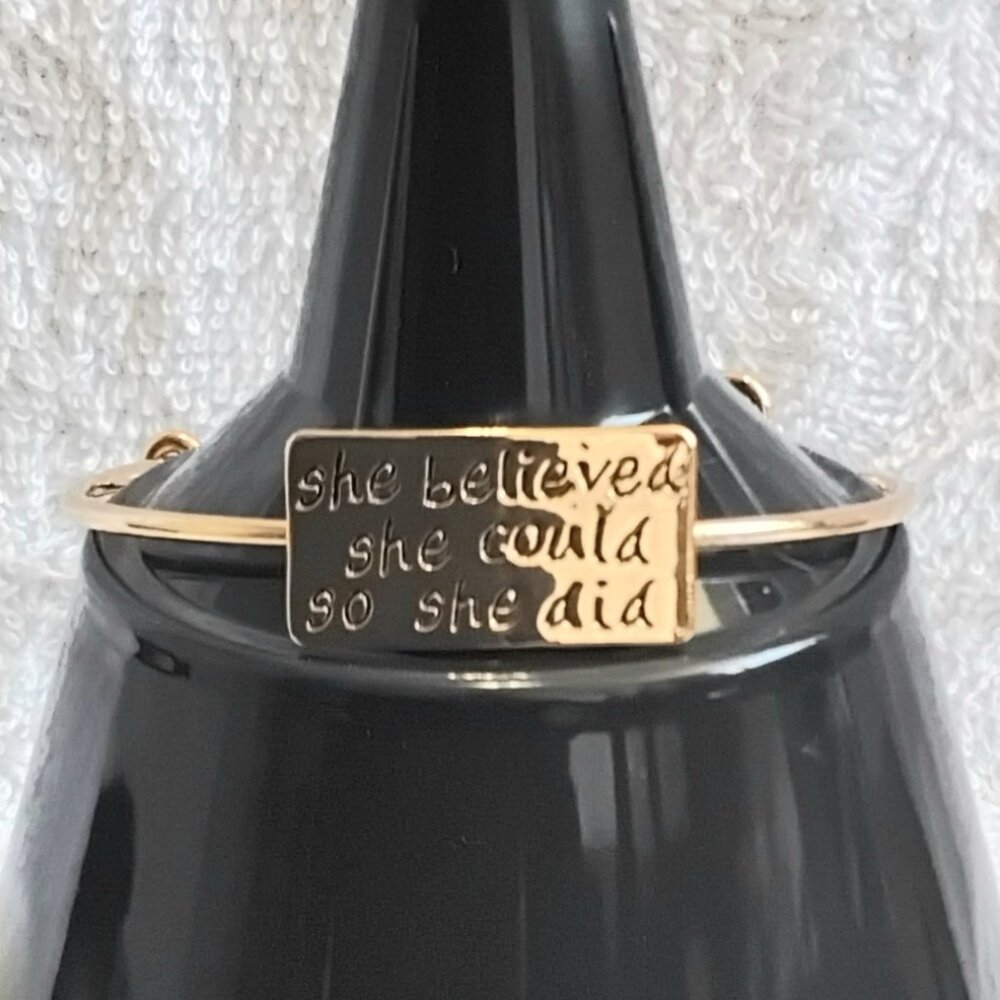 BNWOT 3/$25 Florence Scovel 9" 'She Believed She...' Bracelet Fashion Jewelry!!